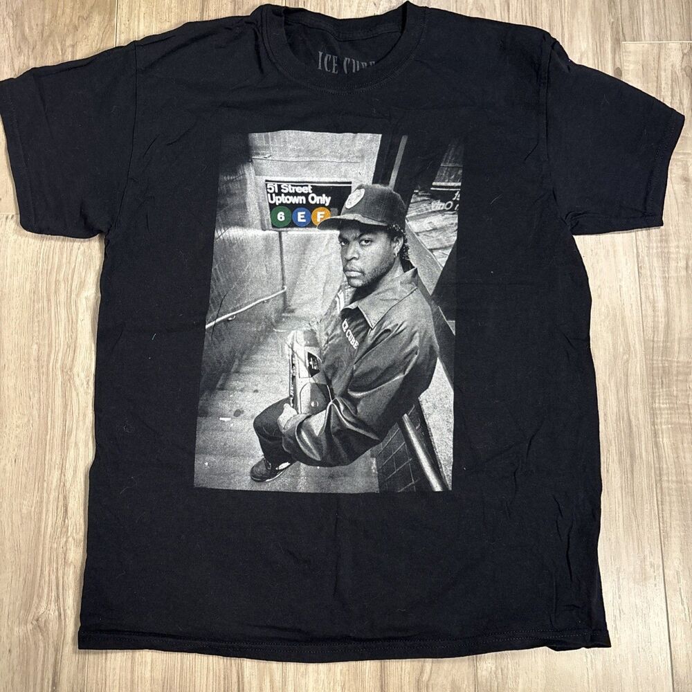 Vintage  Ice Cube T-Shirt Black Size Large